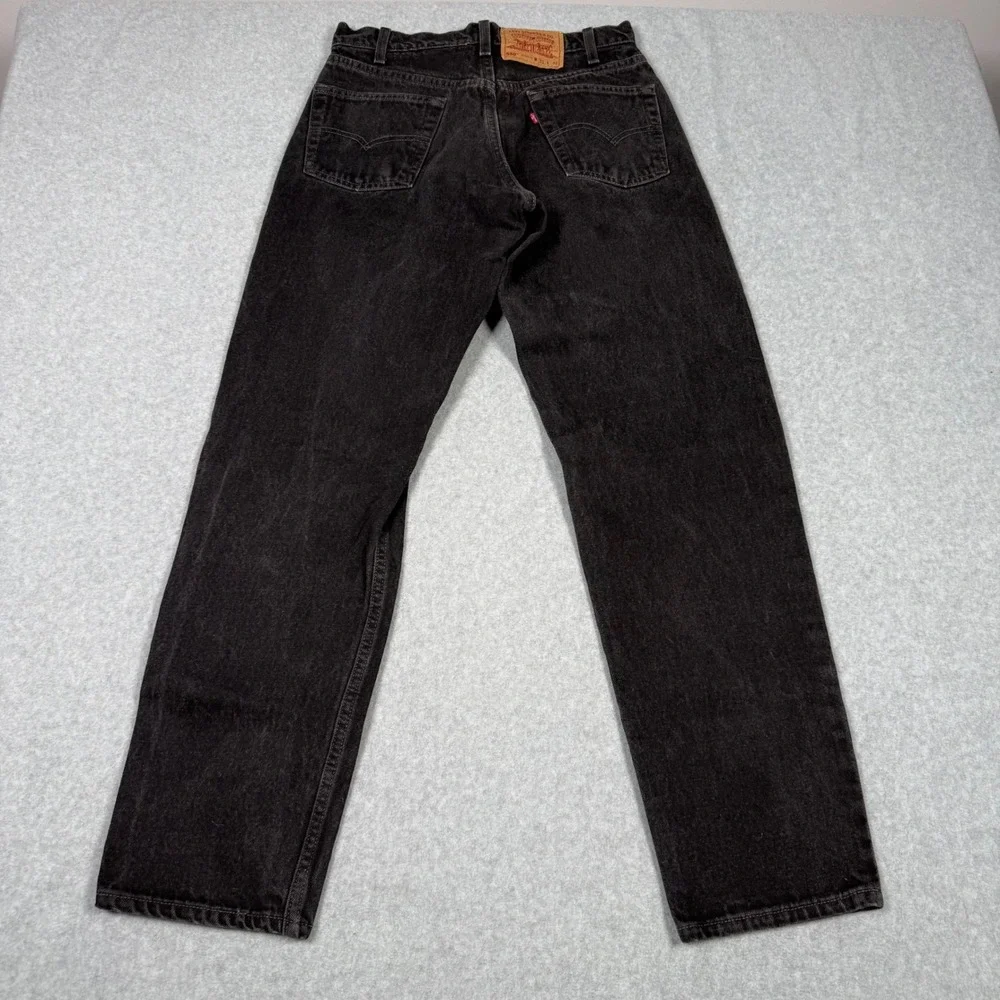Vintage 90s 1997 Levis 550 Relaxed Fit Black Jeans Made in USA 31x32 Grunge